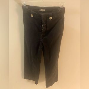 La Miel Wide Legged Black Cropped Pants